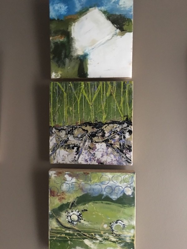 Small encaustics by Mimi Muhlenburg